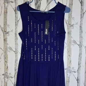 Apt 9 Embellished Fit & Flare Dress Royal Blue XL NWT